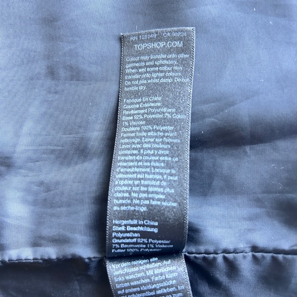 Topshop Black Leather Moto Jacket - Picture 13 of 14